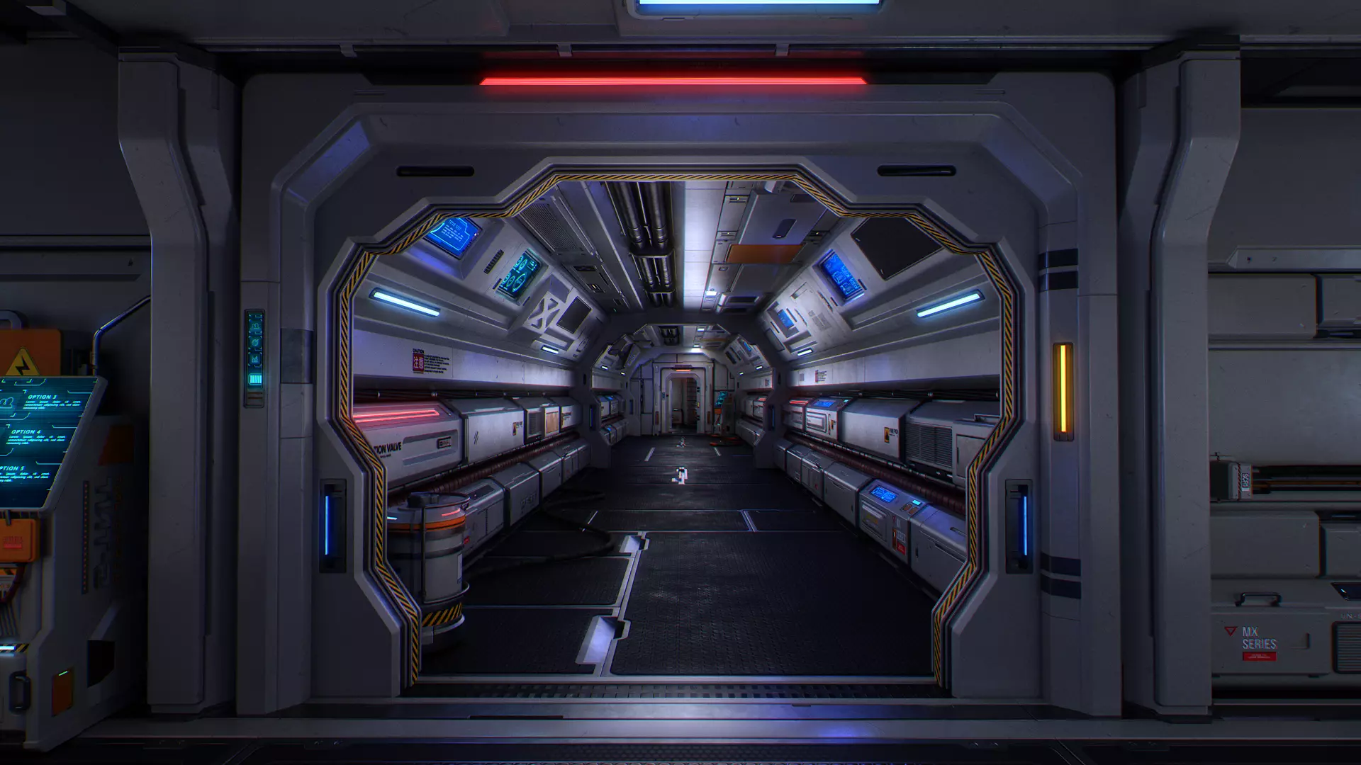 Scifi Modular Room Corridor Laboratory Kit Low-poly 3D model_5