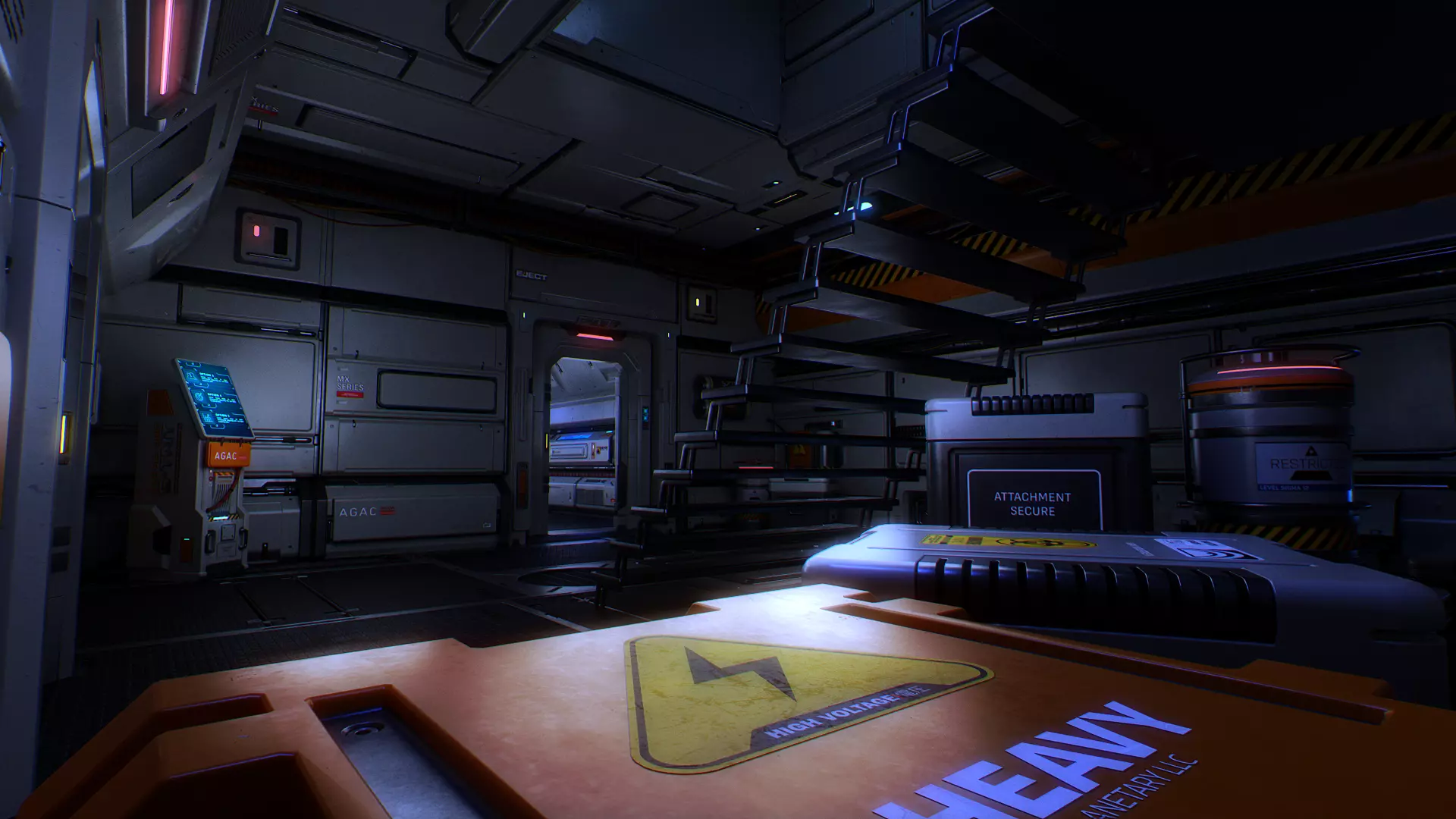 Scifi Modular Room Corridor Laboratory Kit Low-poly 3D model_4