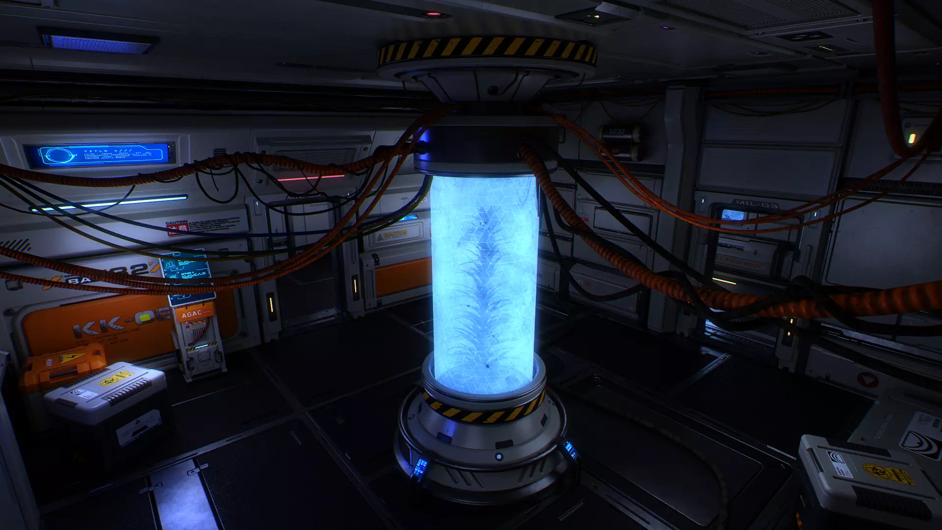 Scifi Modular Room Corridor Laboratory Kit Low-poly 3D model_10