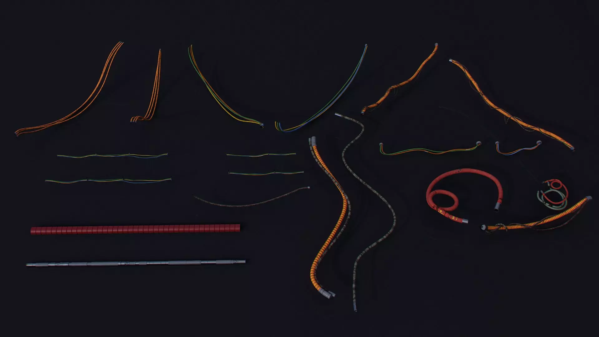 Scifi Modular Room Corridor Laboratory Kit Low-poly 3D model_23