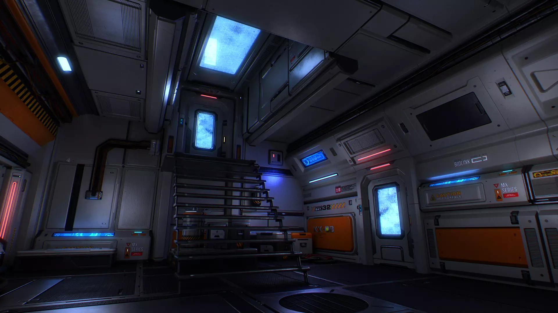 Scifi Modular Room Corridor Laboratory Kit Low-poly 3D model_3