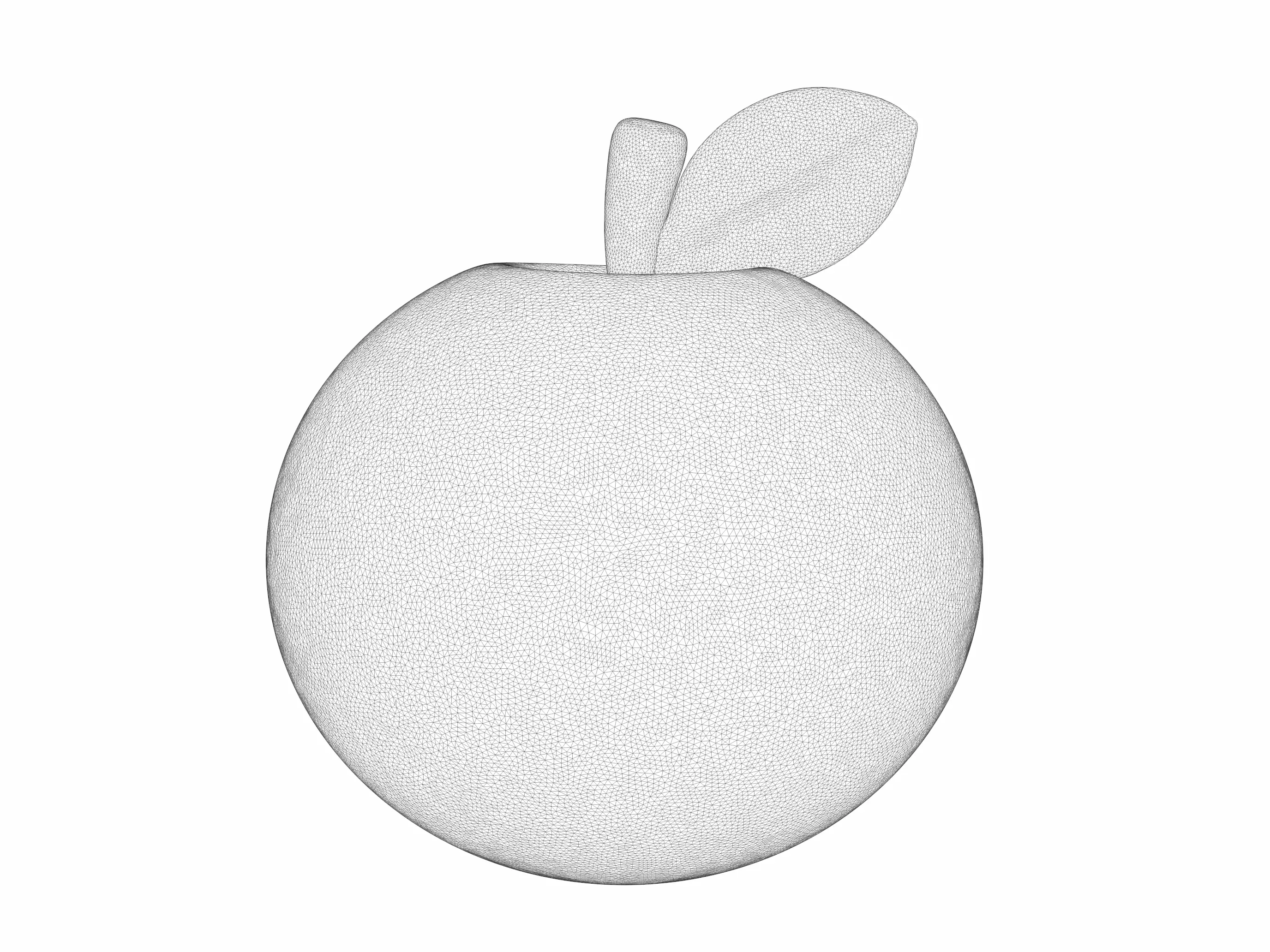 Adorable 3D Orange with Leaf Cartoon Style Fruit Model 3D model_5