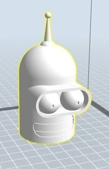 Bender Futurama and My Facial Scan Free low-poly 3D model_1