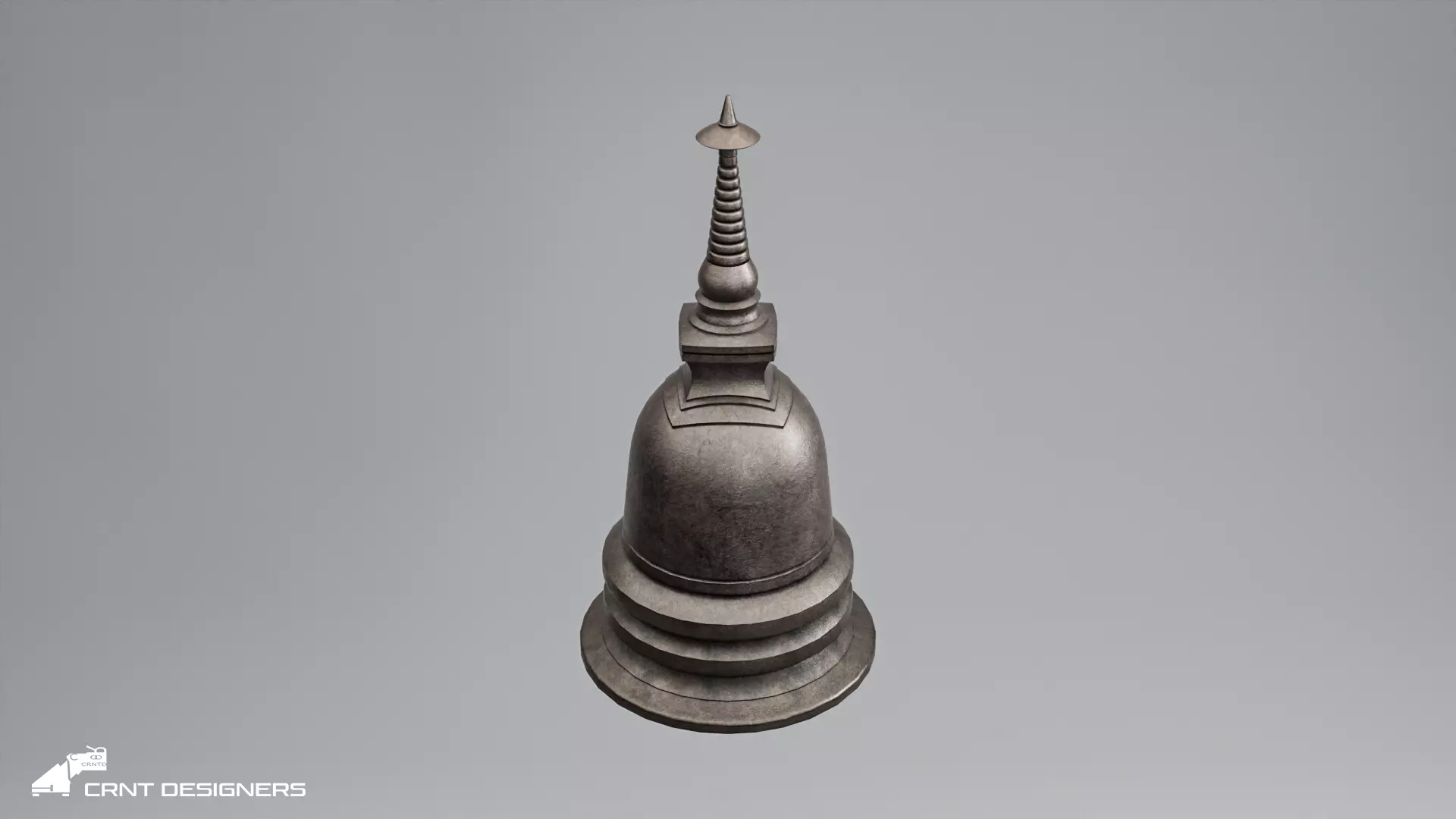 Tibetan Buddhist Stupa - Chorten Ritual Monument Low-poly 3D model_4