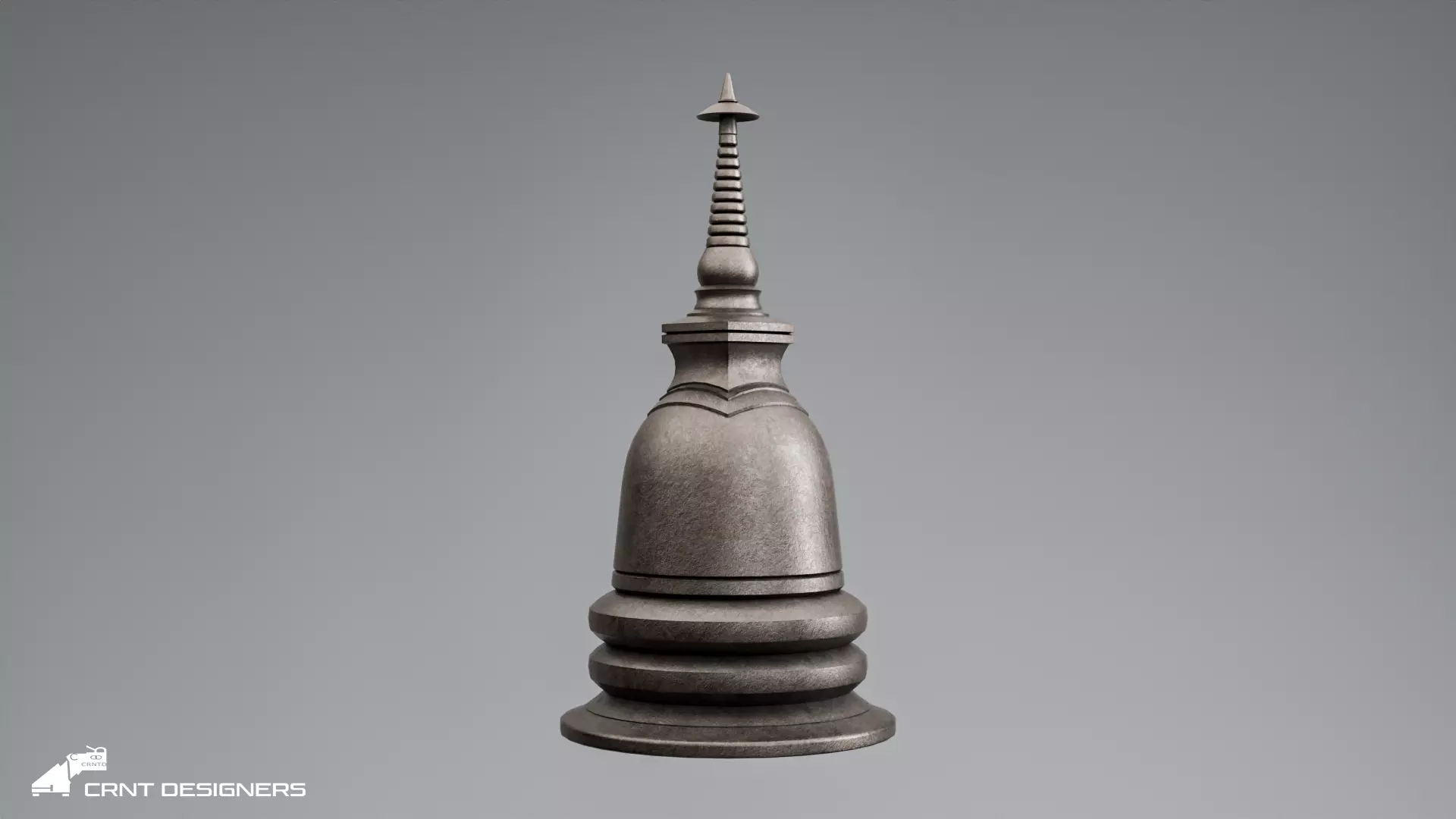 Tibetan Buddhist Stupa - Chorten Ritual Monument Low-poly 3D model_10