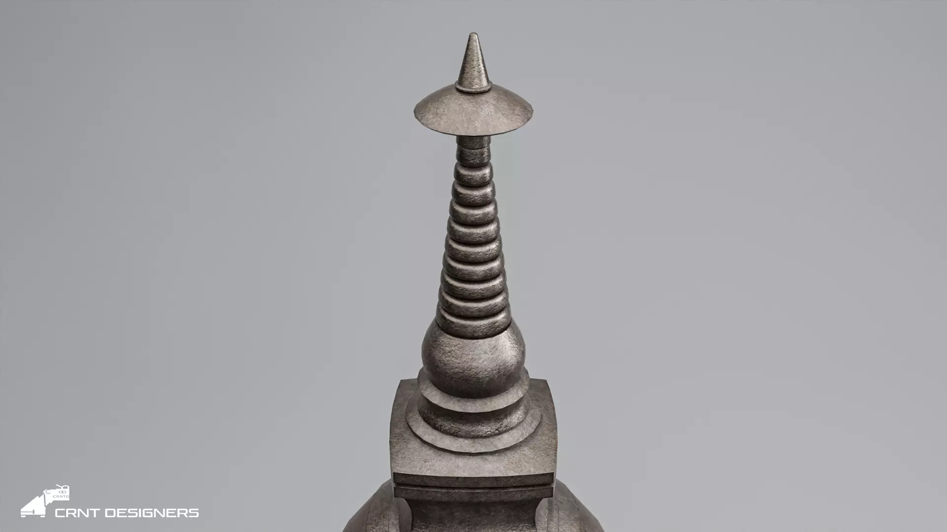 Tibetan Buddhist Stupa - Chorten Ritual Monument Low-poly 3D model_8