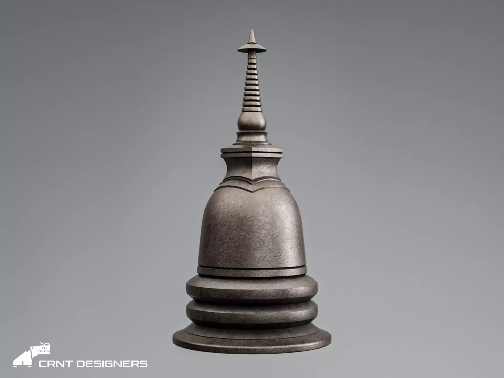 Tibetan Buddhist Stupa - Chorten Ritual Monument Low-poly 3D model_0