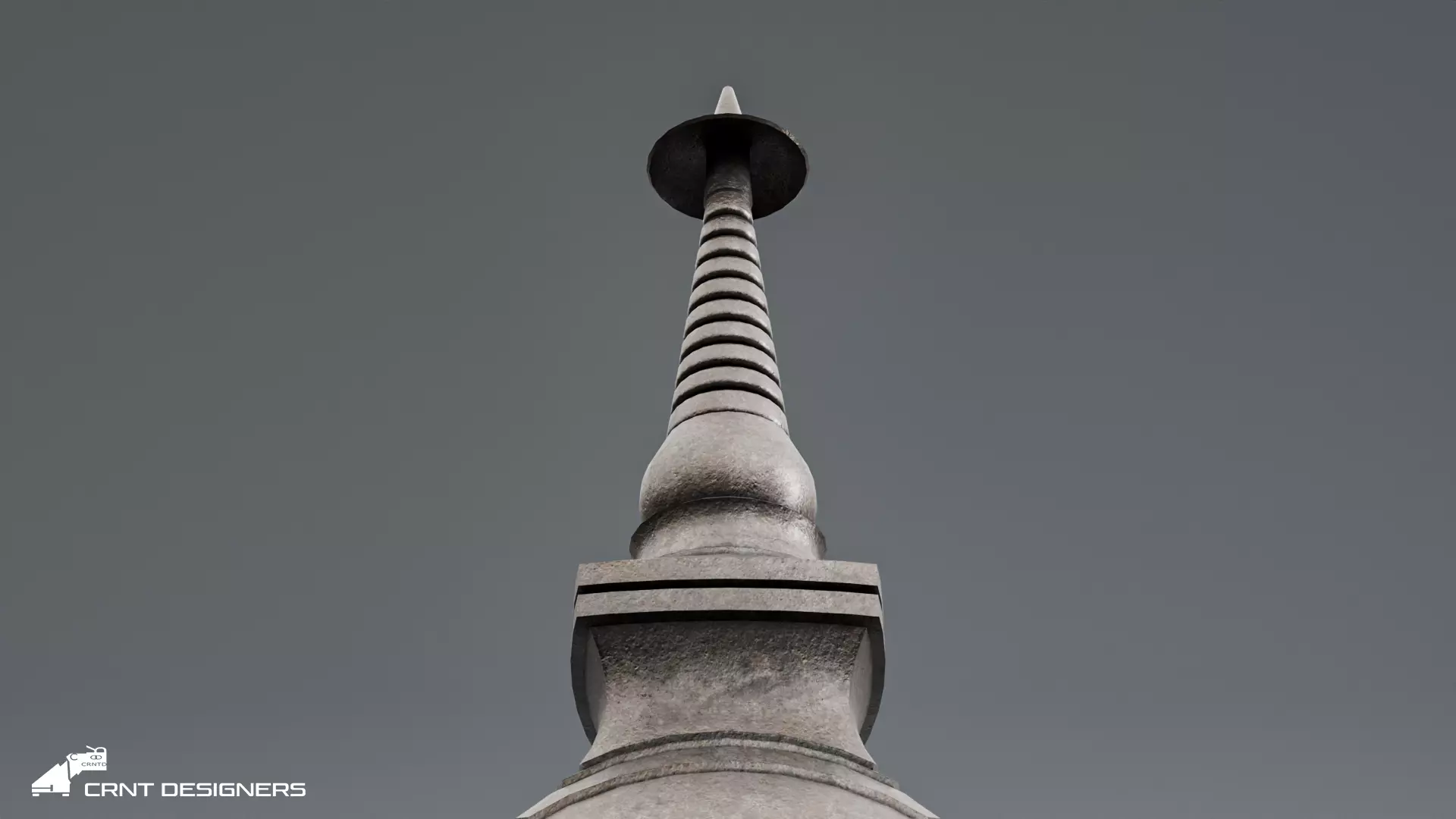 Tibetan Buddhist Stupa - Chorten Ritual Monument Low-poly 3D model_9