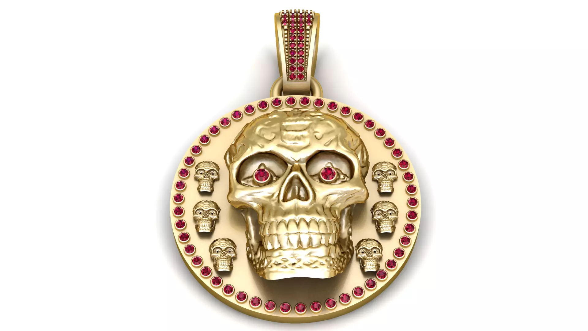 Gold Skull Pendant 3D print model
