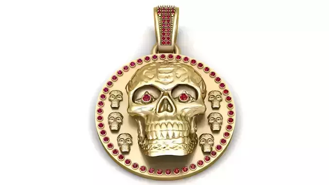 Gold Skull Pendant