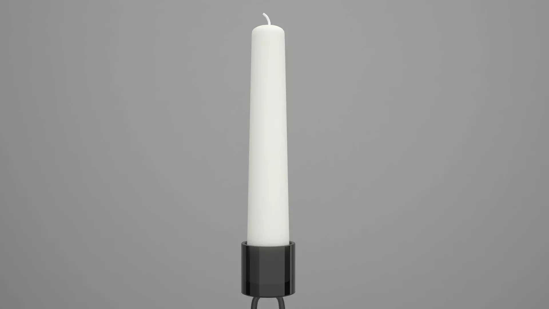 Chain J Candleholder Black Glass Color 3D model_3
