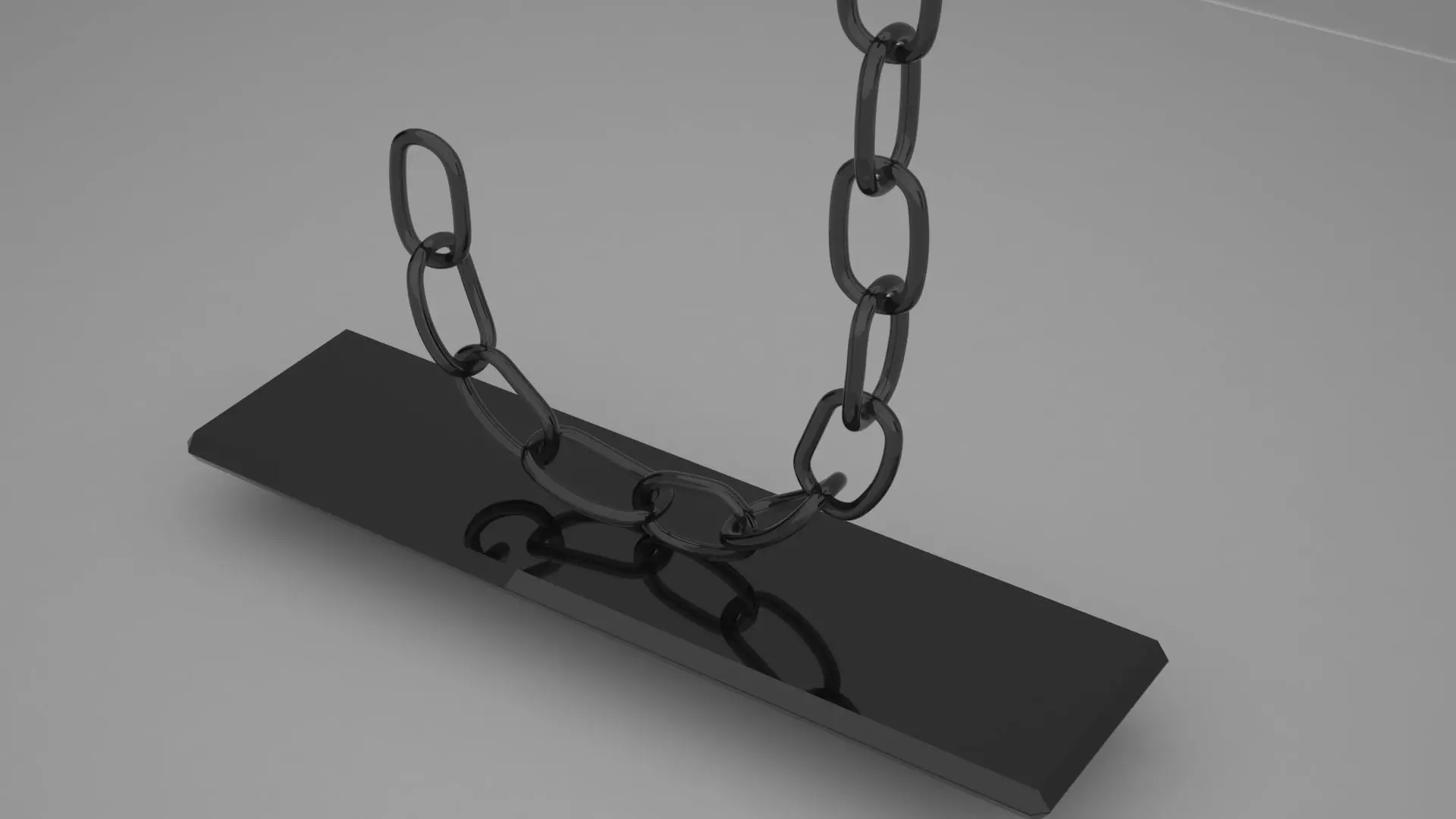Chain J Candleholder Black Glass Color 3D model_2