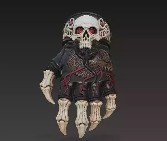  Grasp of the Bone King Low-poly 3D model