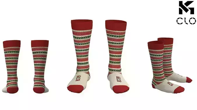Christmas Socks Holiday Themed Knit Socks Clo3d Marvelous