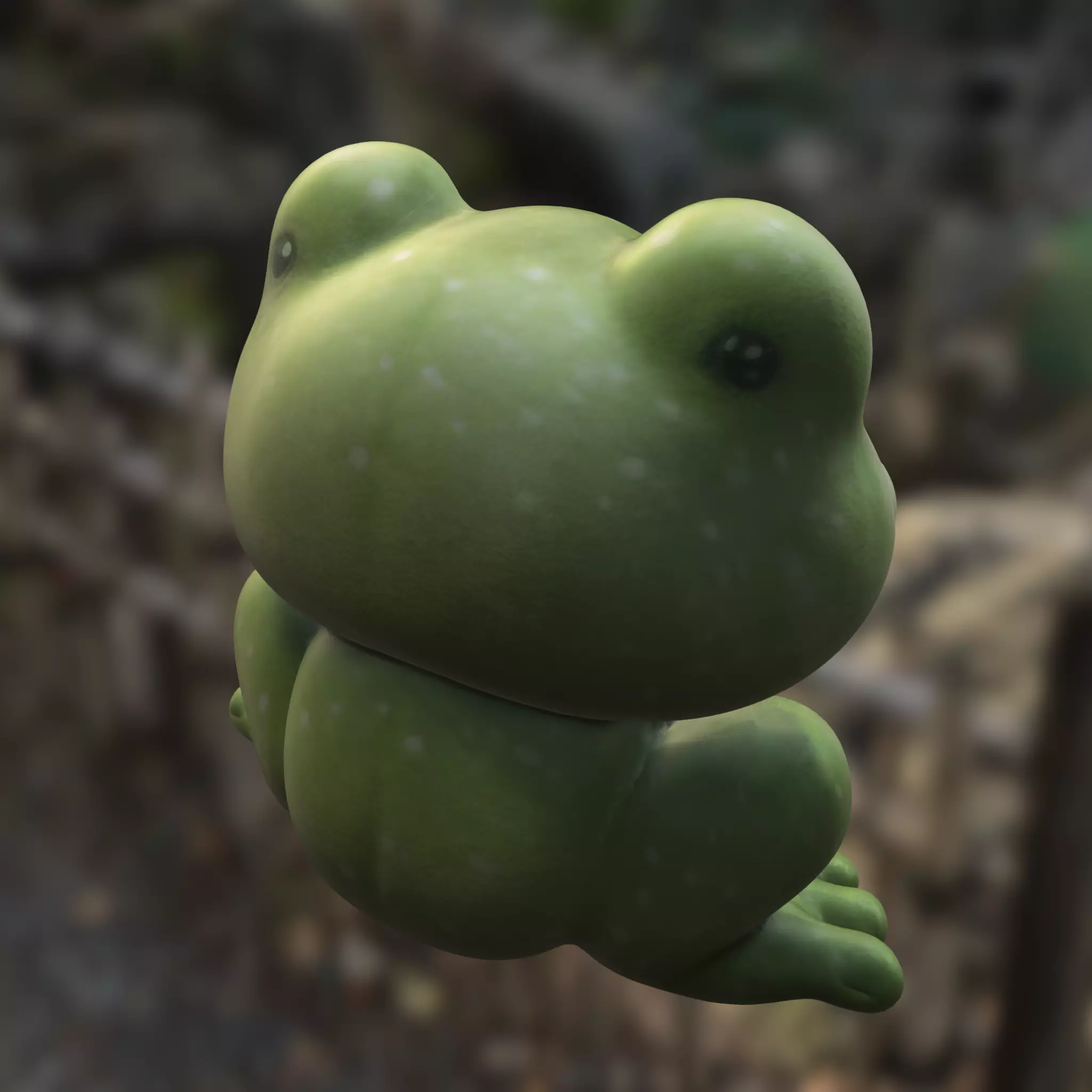 Cartoon Frog Low-poly 3D model_3