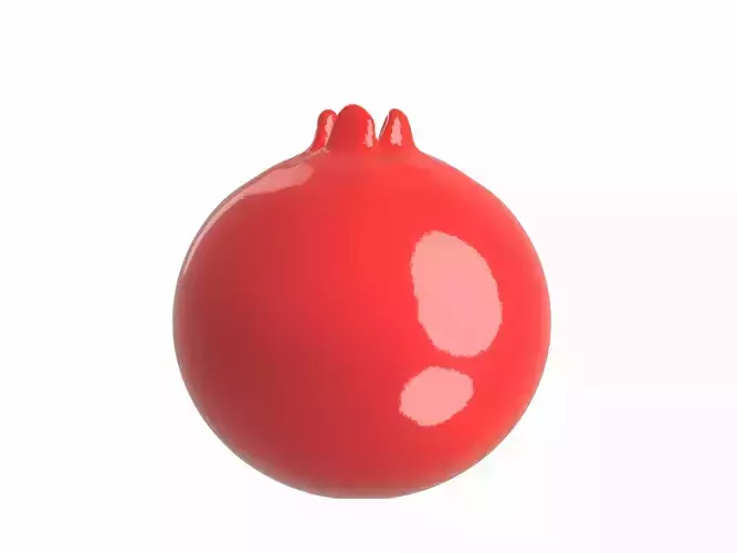 Cartoon Pomegranate 3D Model