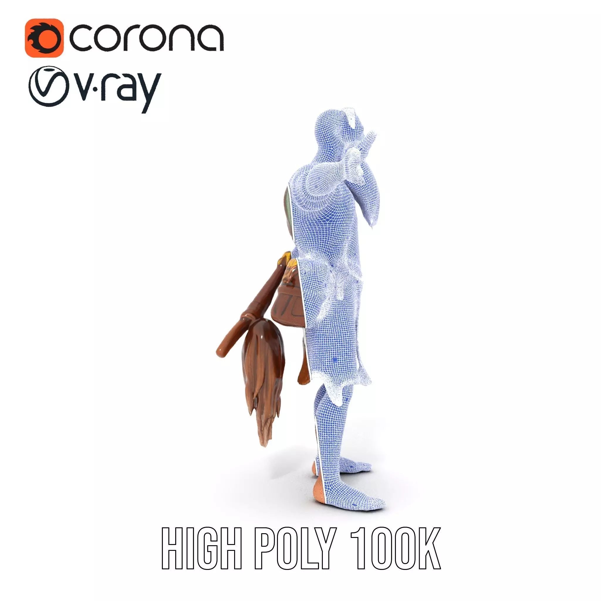 Fantasy Dwarf Character Model Pack with Detailed Accessories Low-poly 3D model_35