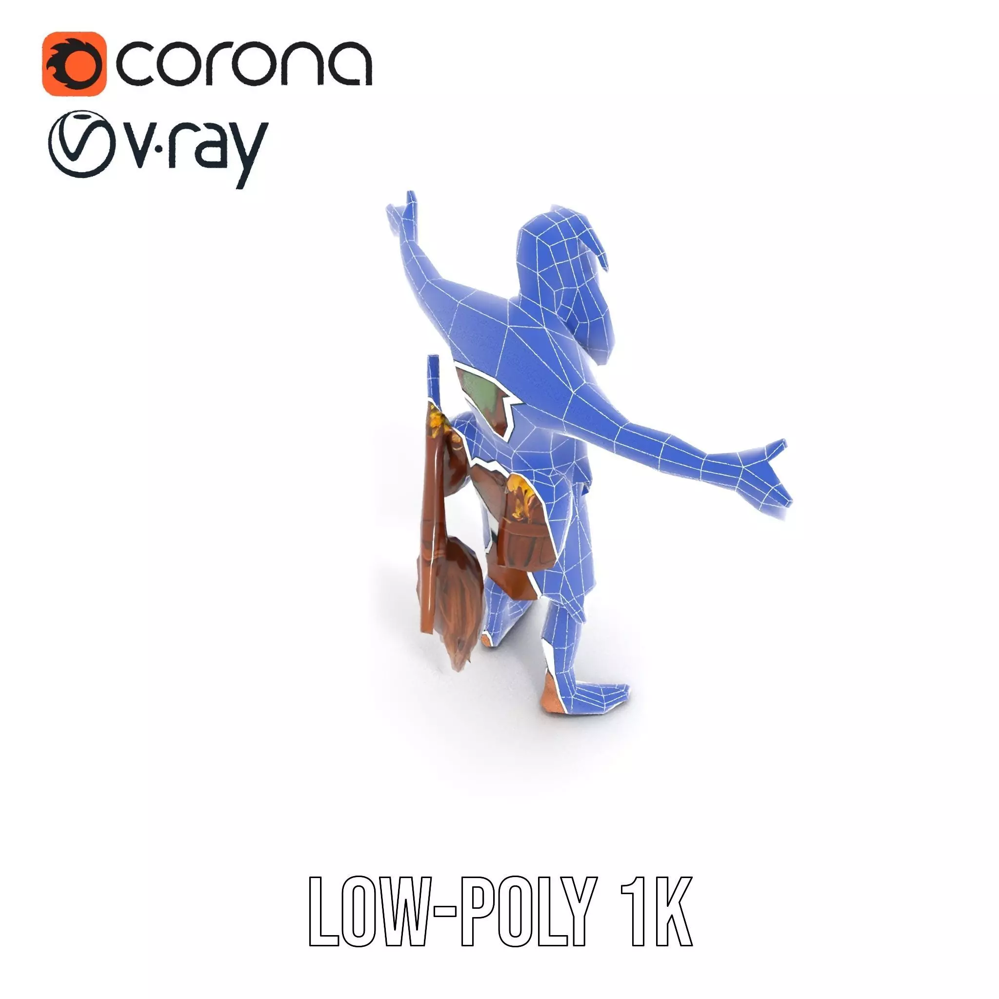 Fantasy Dwarf Character Model Pack with Detailed Accessories Low-poly 3D model_9