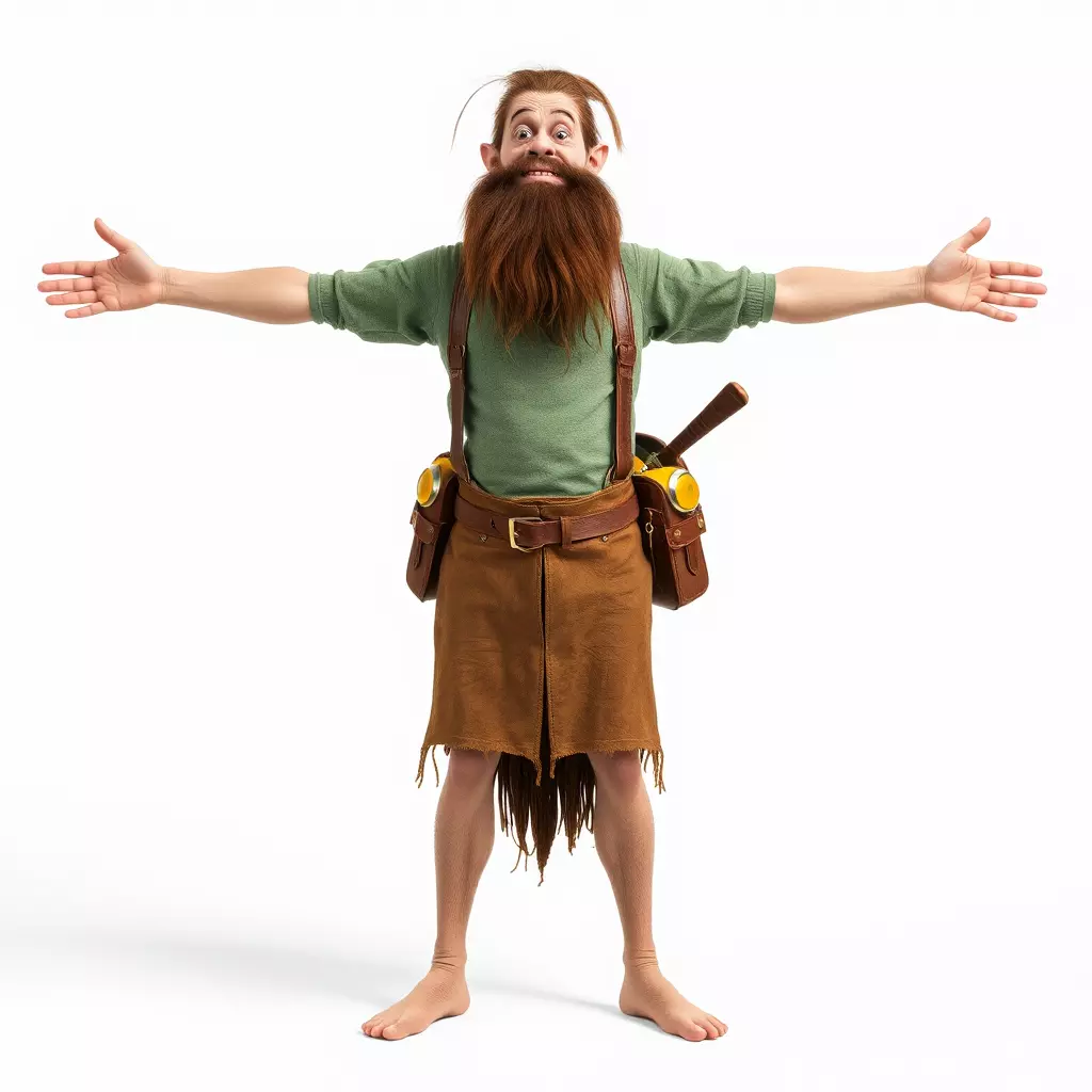 Fantasy Dwarf Character Model Pack with Detailed Accessories Low-poly 3D model_3