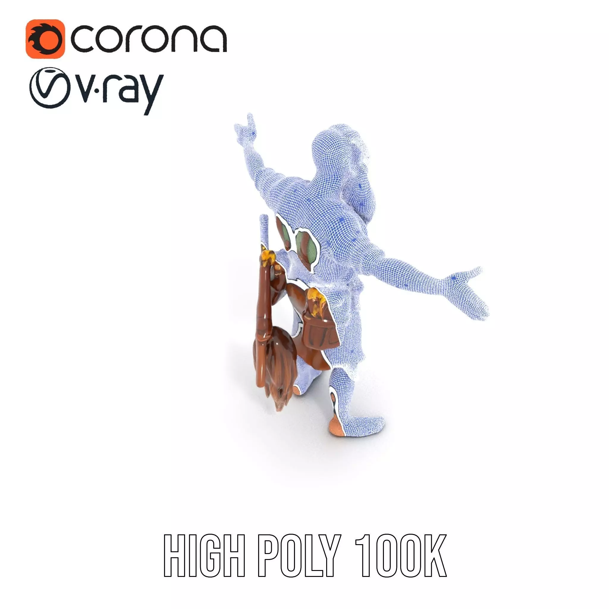 Fantasy Dwarf Character Model Pack with Detailed Accessories Low-poly 3D model_29