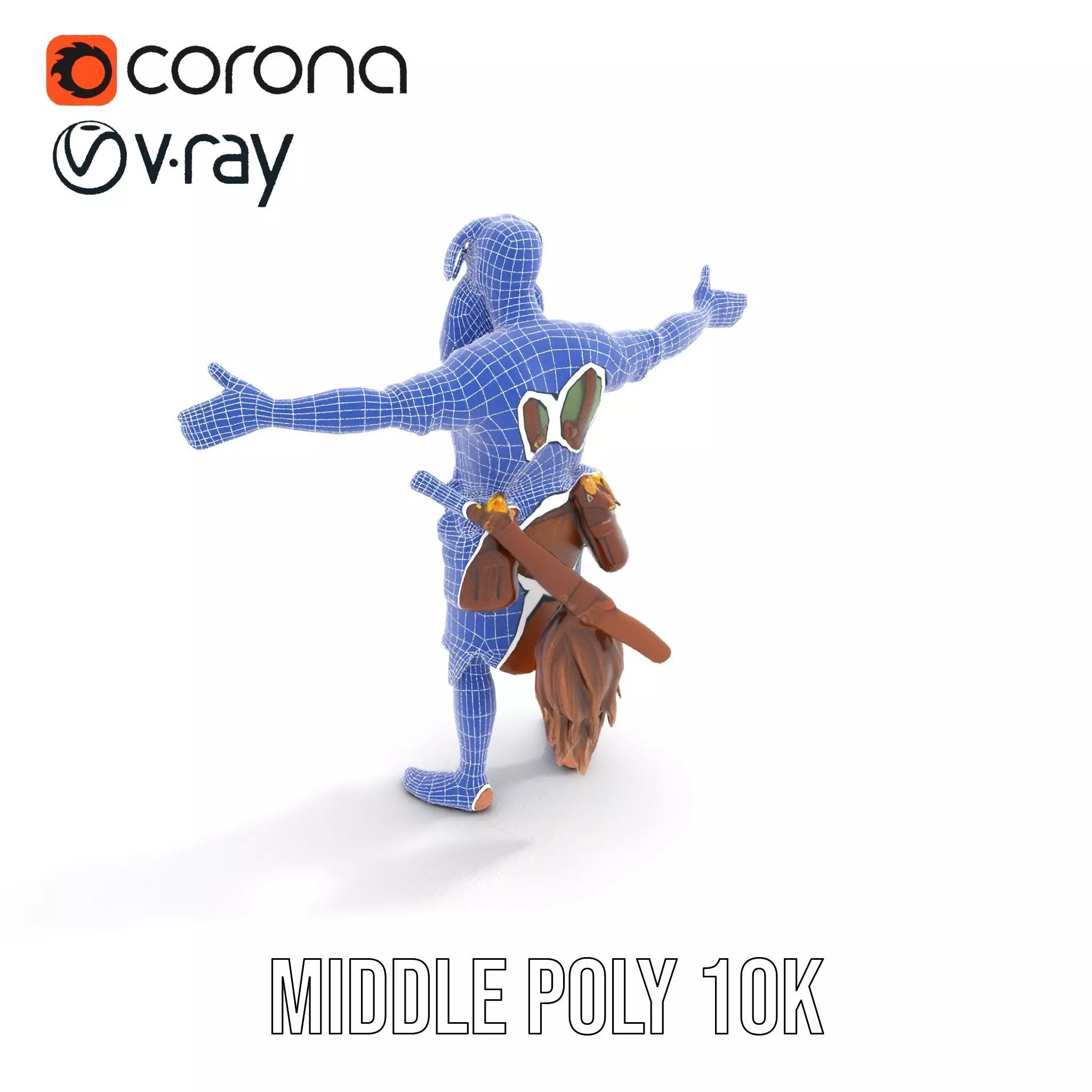 Fantasy Dwarf Character Model Pack with Detailed Accessories Low-poly 3D model_18