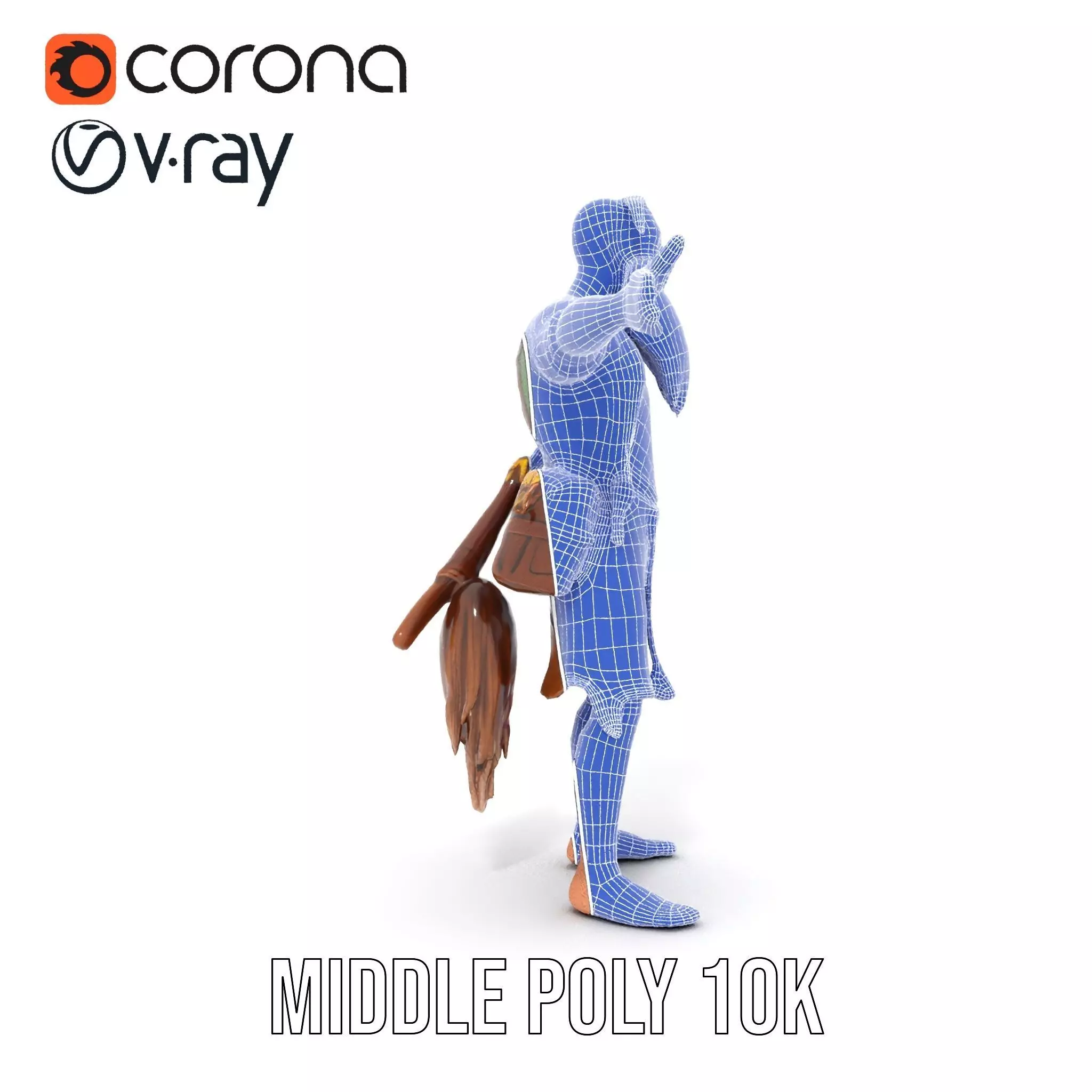 Fantasy Dwarf Character Model Pack with Detailed Accessories Low-poly 3D model_27