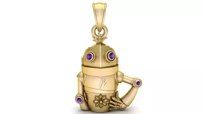  ROBOT DOURADO PENDANT