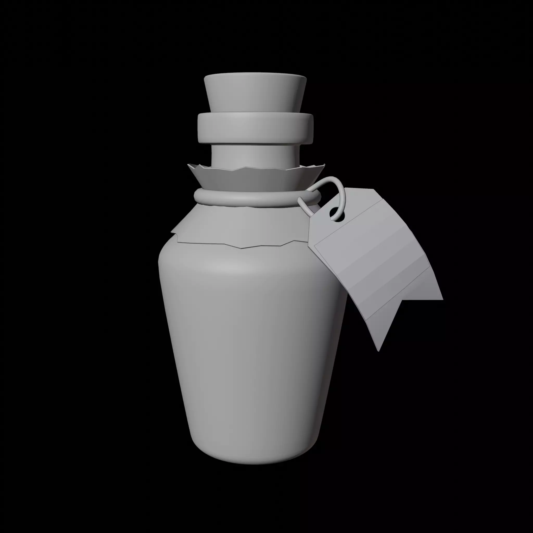 Danger Potion Bottle 3D Fantasy Game Asset Magic Alchemy Prop 3D model_3