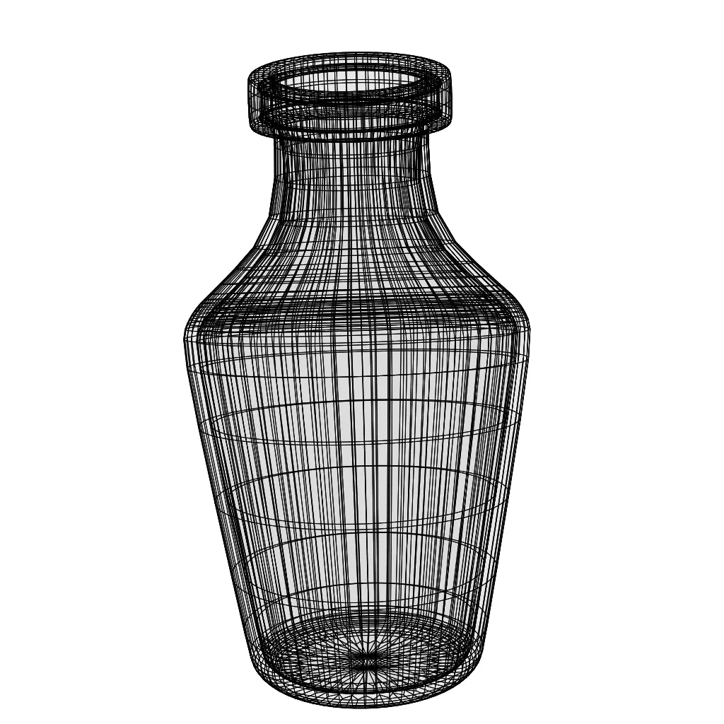 Danger Potion Bottle 3D Fantasy Game Asset Magic Alchemy Prop 3D model_5