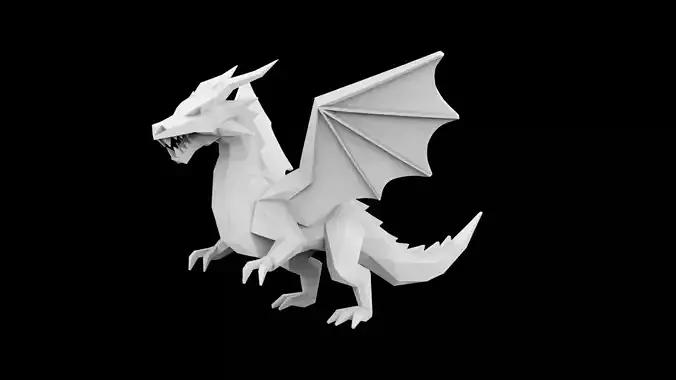 Origami Dragon 3D Print Model