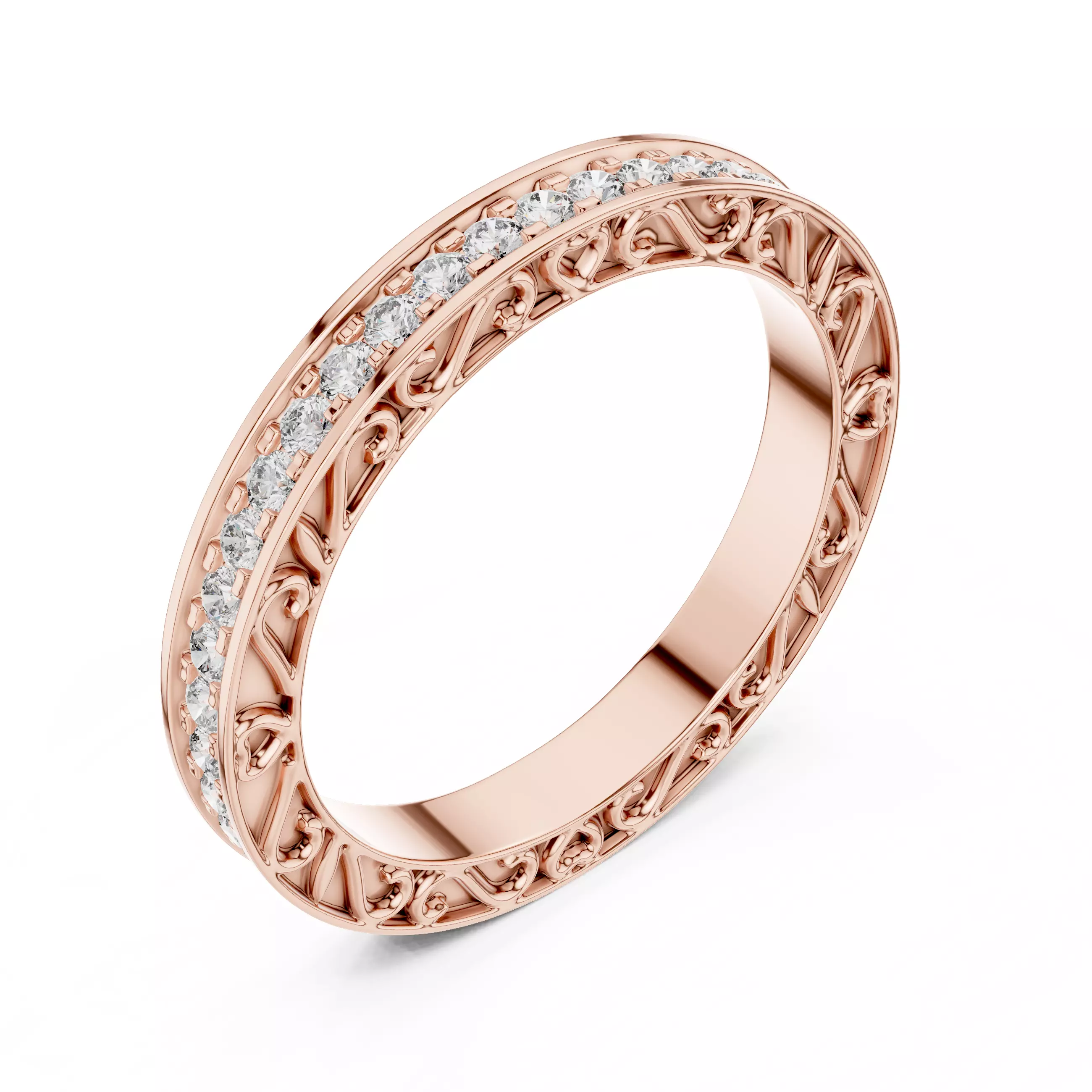 Eternity Band Ring 3dm stl renders animation videos details 3D print model_4