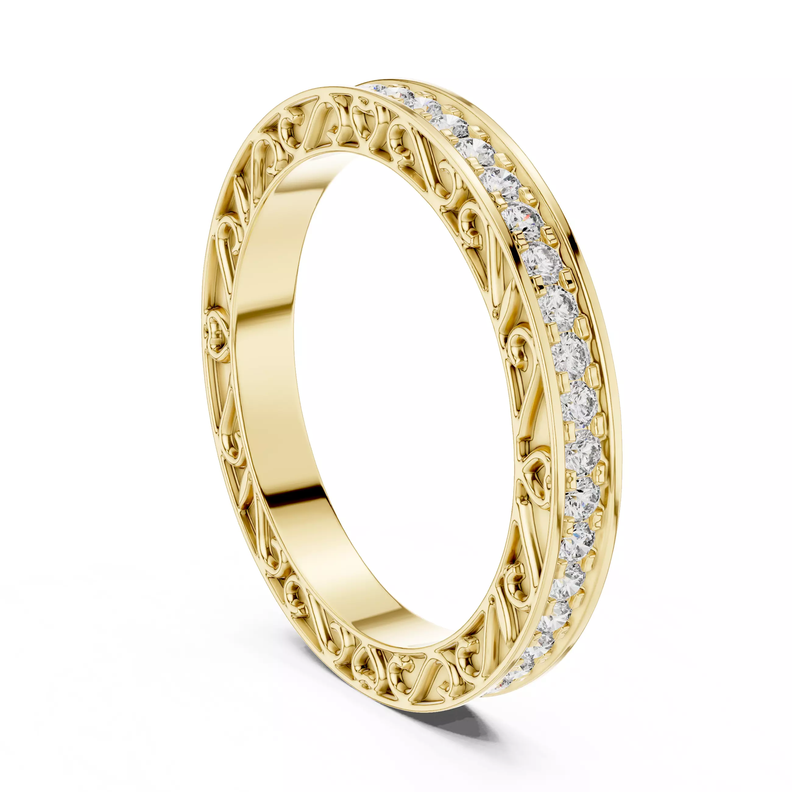 Eternity Band Ring 3dm stl renders animation videos details 3D print model_10