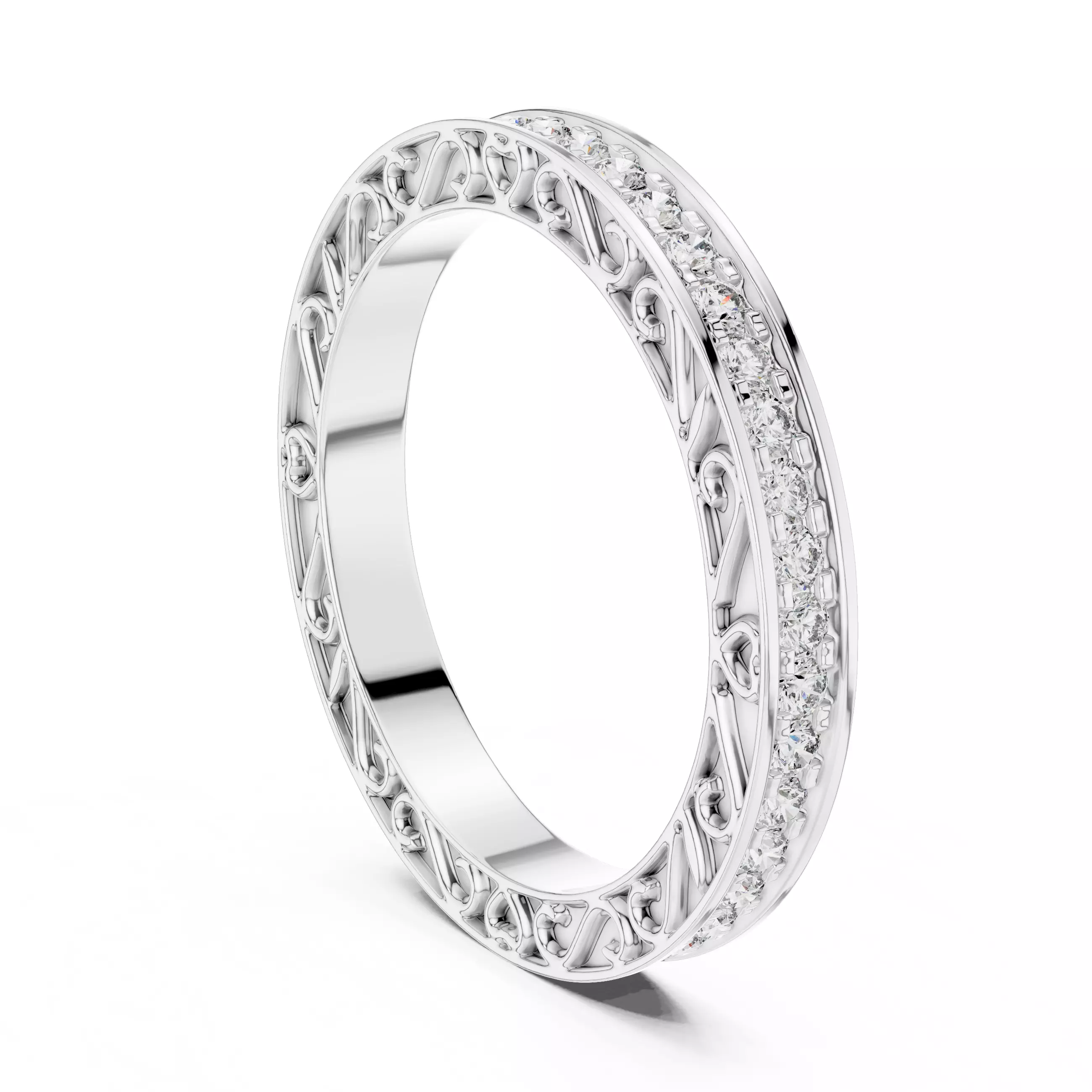 Eternity Band Ring 3dm stl renders animation videos details 3D print model_6