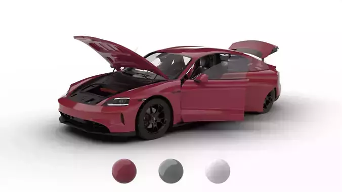 Porsche Taycan GTS 2025 HQ 3d model