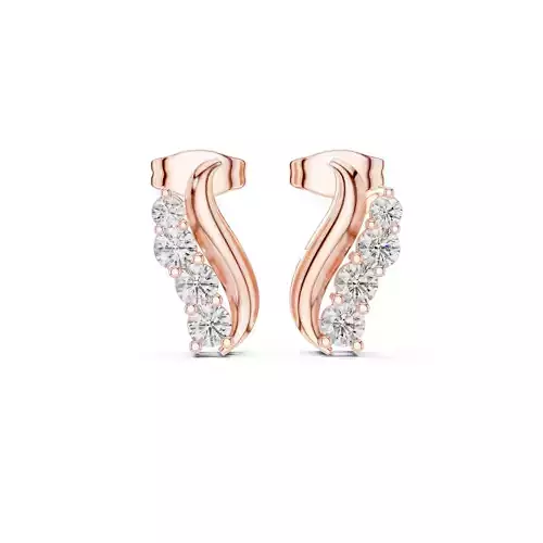 Round Cut Diamond Dainty Earring 3DM STL Video