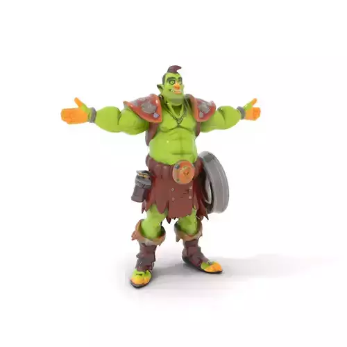 Fantasy Orc Warrior Character Model Pack Low-poly 3D model