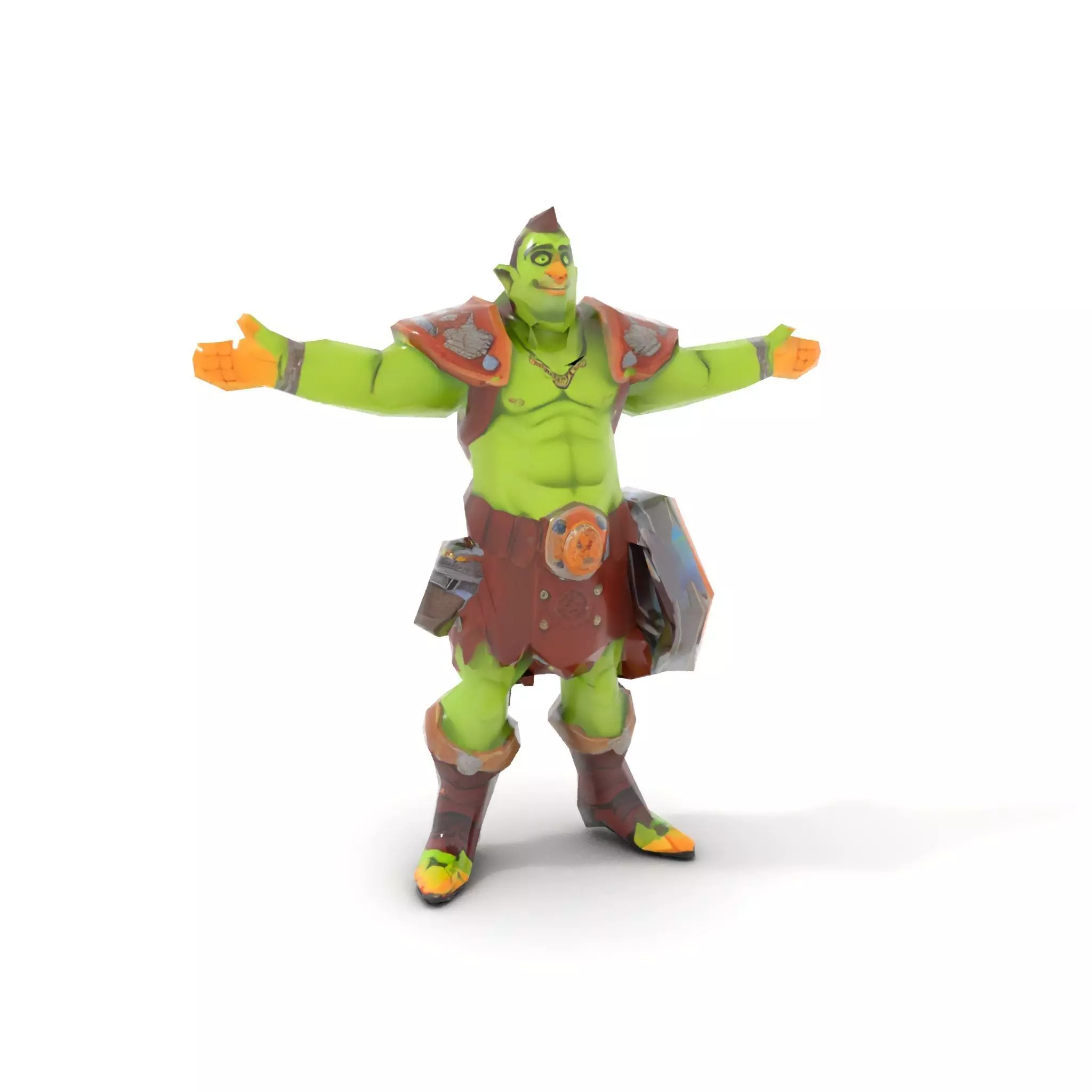 Fantasy Orc Warrior Character Model Pack Low-poly 3D model_17