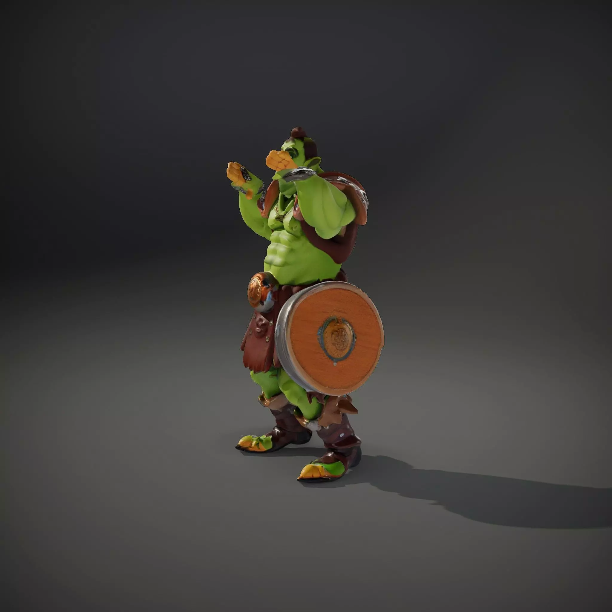 Fantasy Orc Warrior Character Model Pack Low-poly 3D model_35