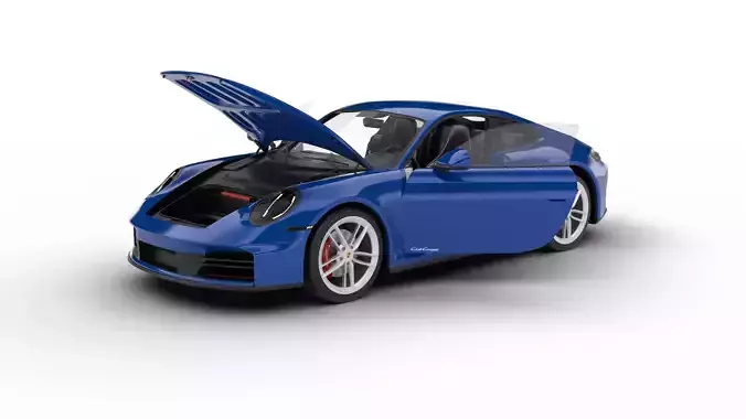 Porsche 911 Carrera T Club Coupe 2026 HQ 3d model