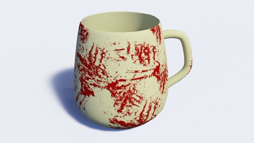 One Cup with 8 different Texture Maps Low-poly 3D model_5