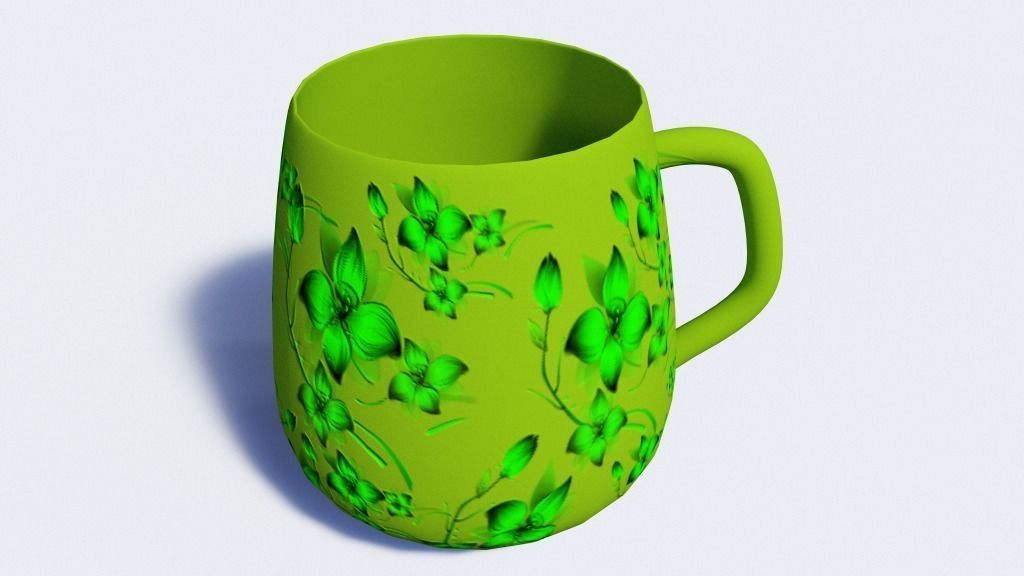 One Cup with 8 different Texture Maps Low-poly 3D model_0
