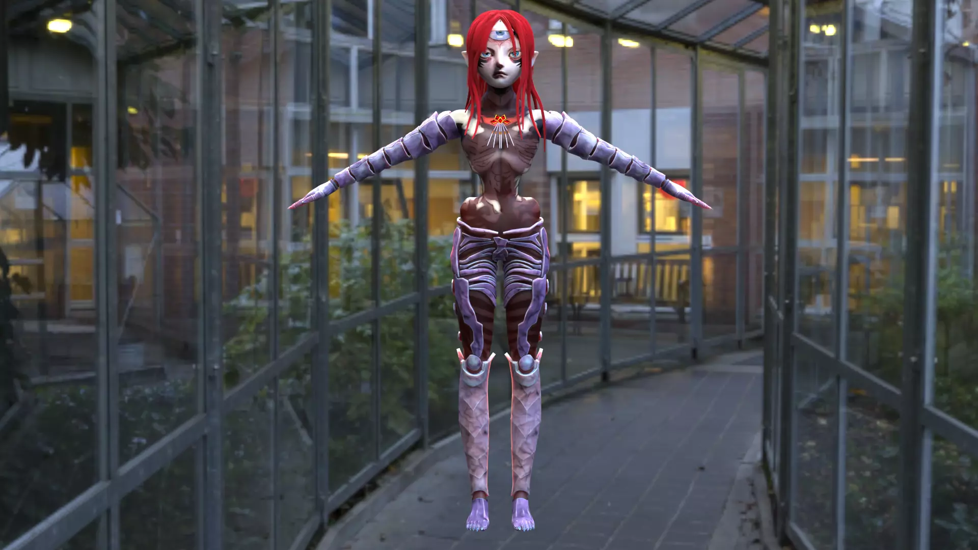 Centipede 3d Character Low-poly 3D model_10