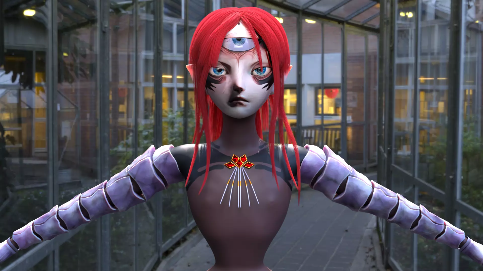 Centipede 3d Character Low-poly 3D model_8