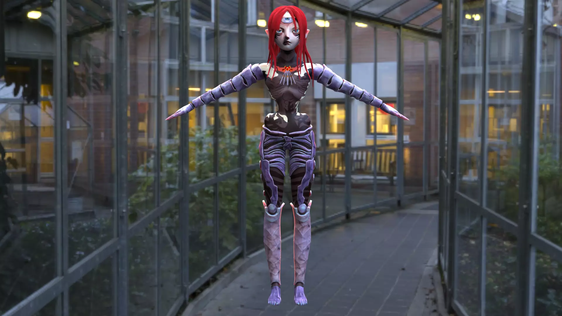 Centipede 3d Character Low-poly 3D model_9