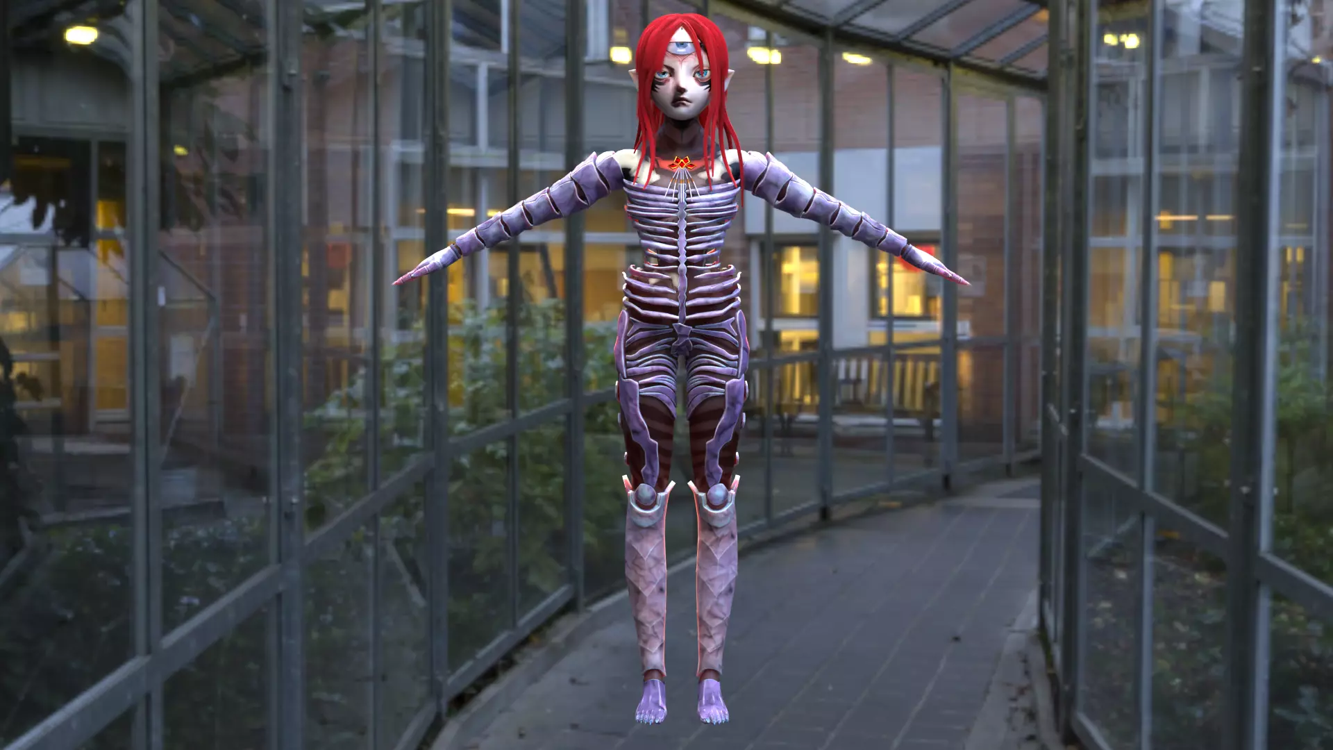 Centipede 3d Character Low-poly 3D model_7