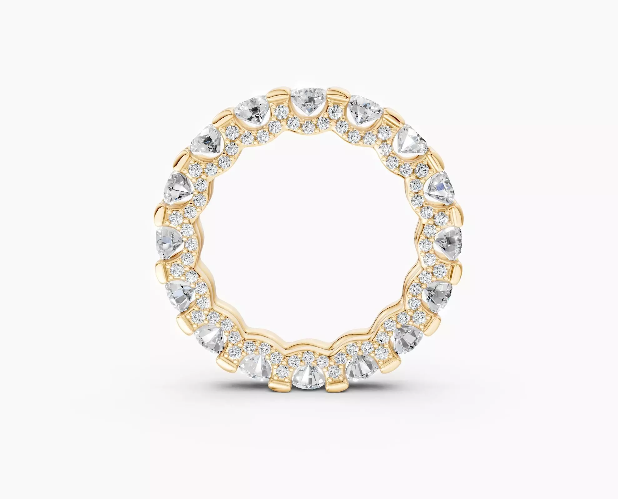 N R04 Full Eternity Wedding Band Diamond ring 3D print model_3