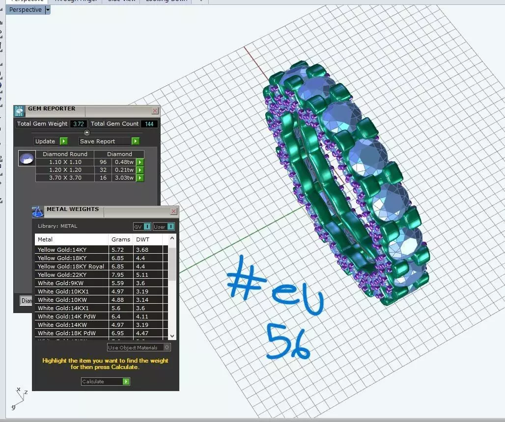 N R04 Full Eternity Wedding Band Diamond ring 3D print model_7