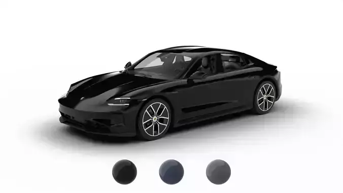 Porsche Taycan 4 Black Edition 2026 3d model