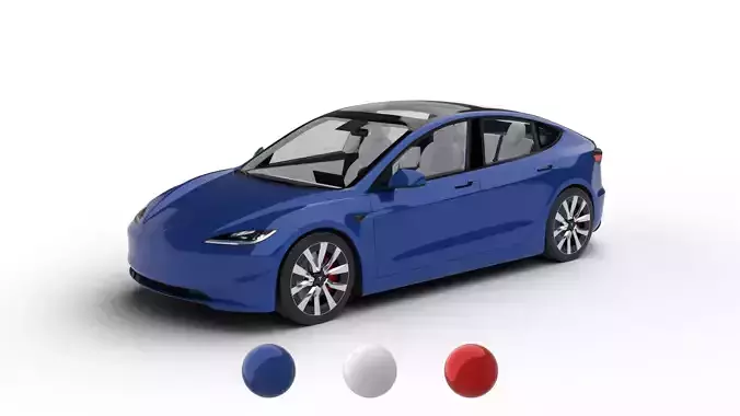 Tesla Model 3 Plus 2026 3d model 3D model