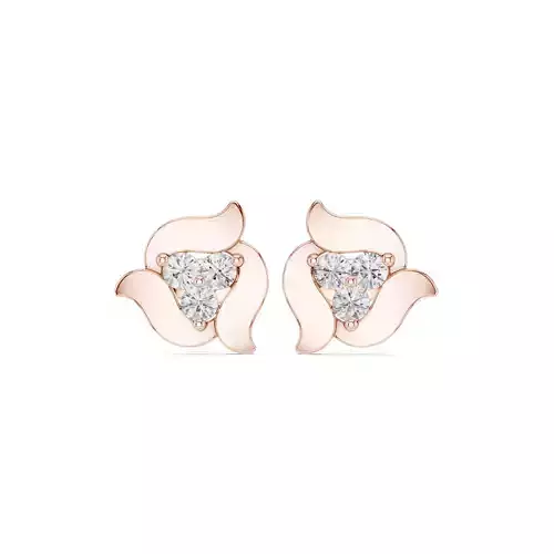 Three Round Cut Diamond Stud Earring 3DM STL Video